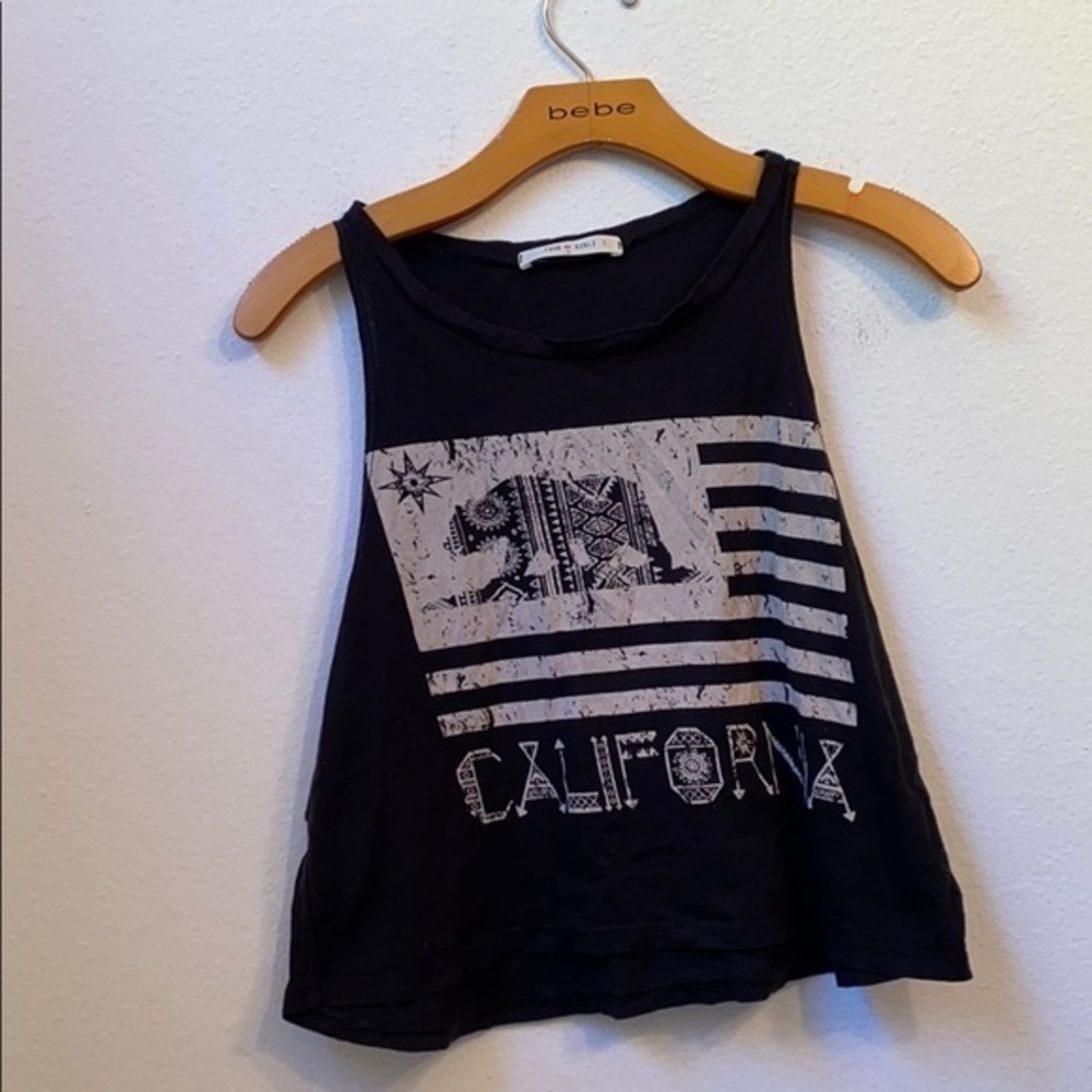 Four Girlz medium California black sleeveless top